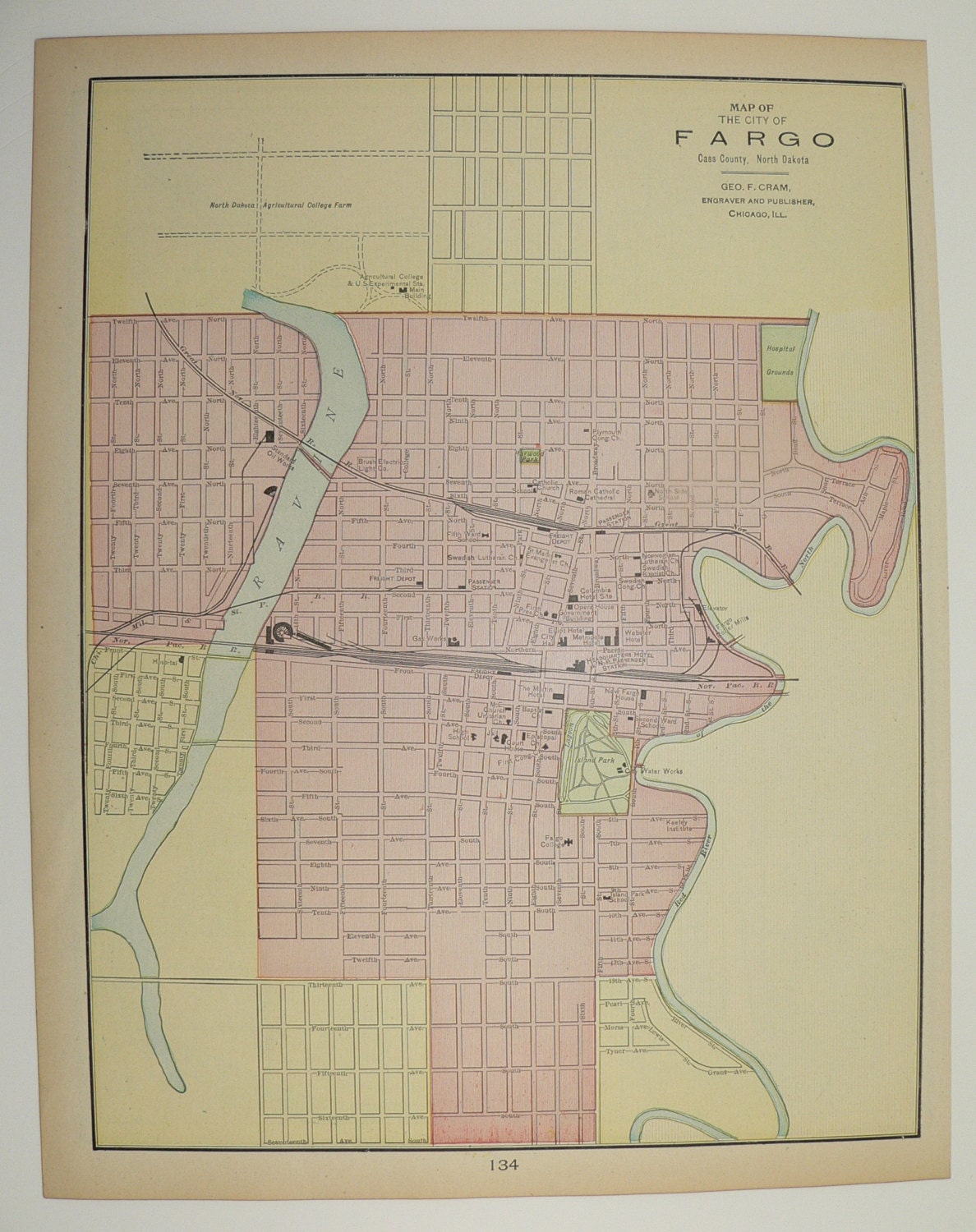 City map Fargo North Dakota PDF