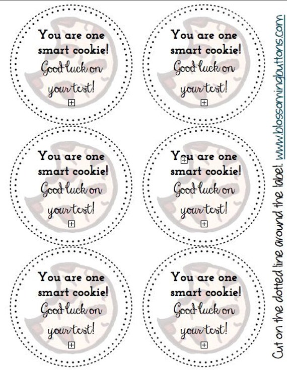 Smart Cookie Label by BlossomingButtons on Etsy