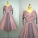 1950s Lace Dress / 50s Party Dress / Prom Princess / Prima Lilac dress