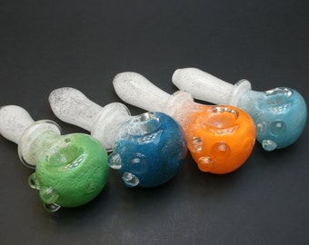 Two Tone Glow in the Dark Glass Pipe in Your Choice of Color
