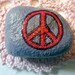 Pink Peace Sign Rock Art