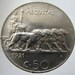 1921 ITALIAN COIN Over 90 Years Old Italy Aeqvitas Lions 50 Centesimo Chromo Nickel Coin