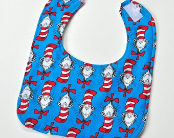 Dr Seuss Baby Bib Infant Boy Bib Baby Shower Gift Dr Suess Drool Bib, New Mom Gift, Made From Dr Seuss Fabric