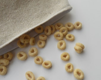 Reusable Natural Cotton Snack Bag/Unbleached Cotton Snack Bag