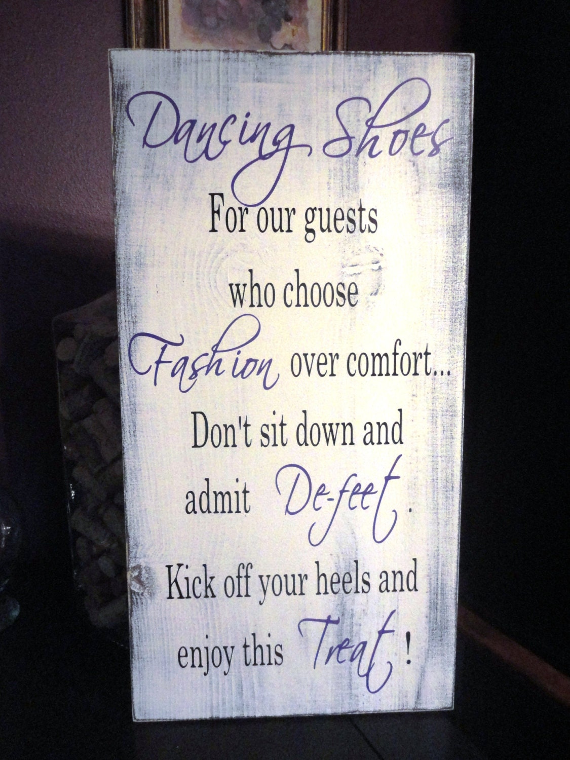 Vintage Dancing Shoes Sign. Kick off your by OurHobbyToYourHome