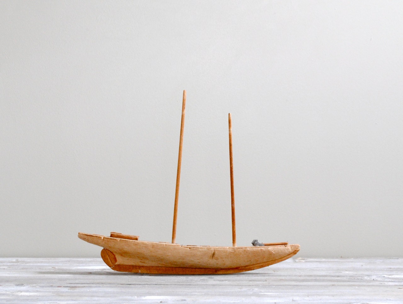 Vintage Balsa Wood Model Ship