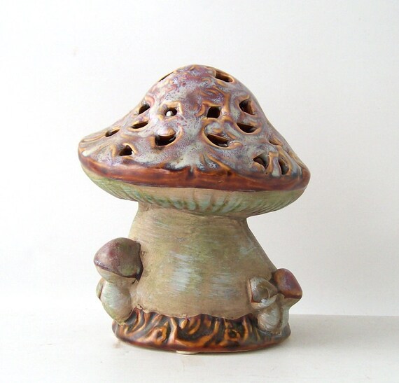 vintage mushroom candle holder tea light decorative home decor