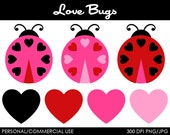 Love Bugs Clipart - Digital Clip Art Graphics for Personal or Commercial Use Il_170x135