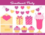 Sweetheart Party Clipart - Digital Clip Art Graphics for Personal or Commercial Use Il_170x135