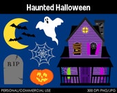 Haunted Halloween Clipart - Digital Clip Art Graphics for Personal or Commercial Use Il_170x135