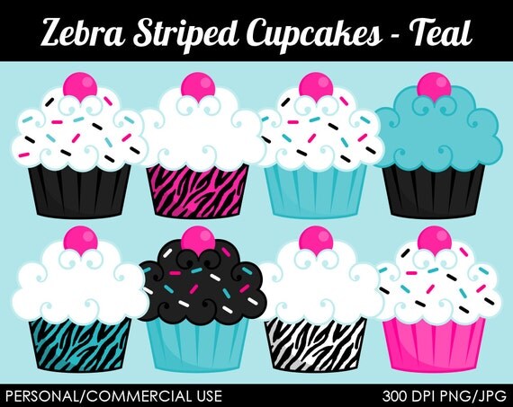 zebra cupcake clipart - photo #4