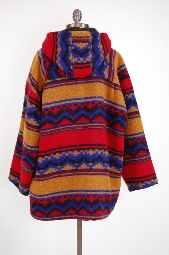 Vintage 80s southwestern Blanket coat / Native American jacket