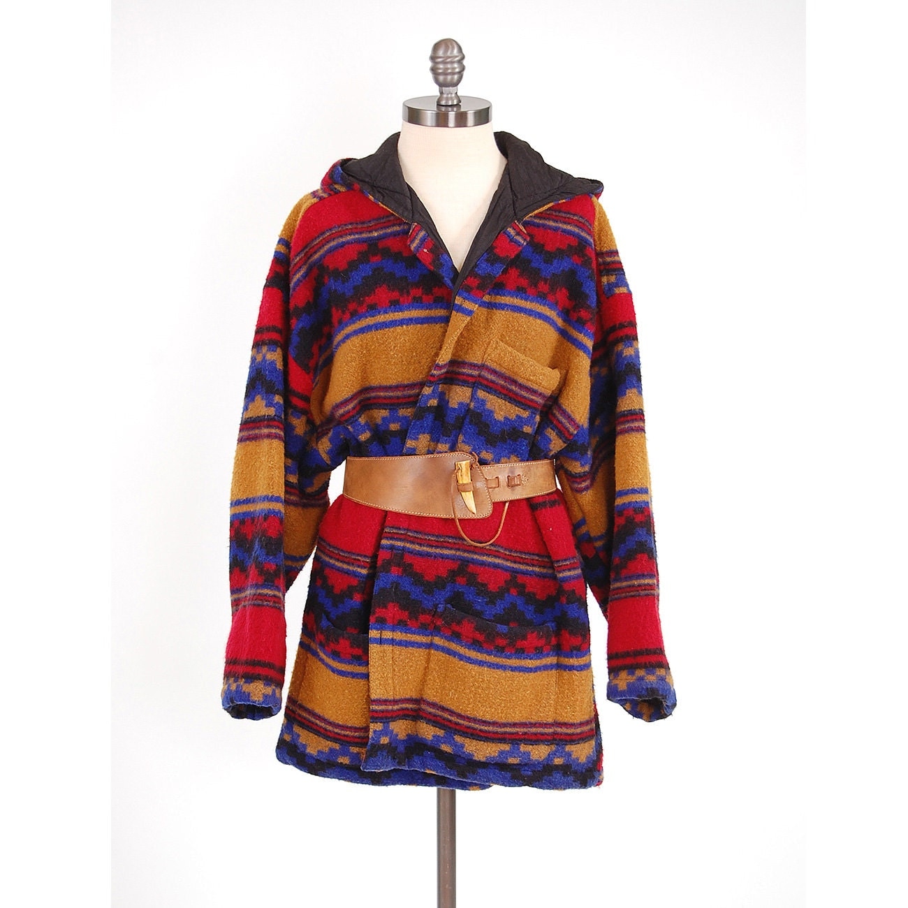 Vintage 80s southwestern Blanket coat / Native American jacket