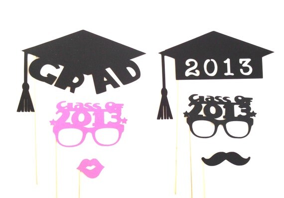 Graduation Photo Booth Props Class Of 2014 by CreativeButterflyXOX