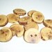 12 Handmade plum wood buttons, accessories (0,98" diameter x 0,20" thick)