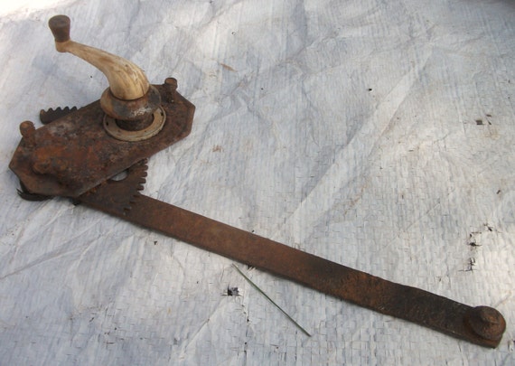 Antique Car Window Crank And Hardware for a steampunked