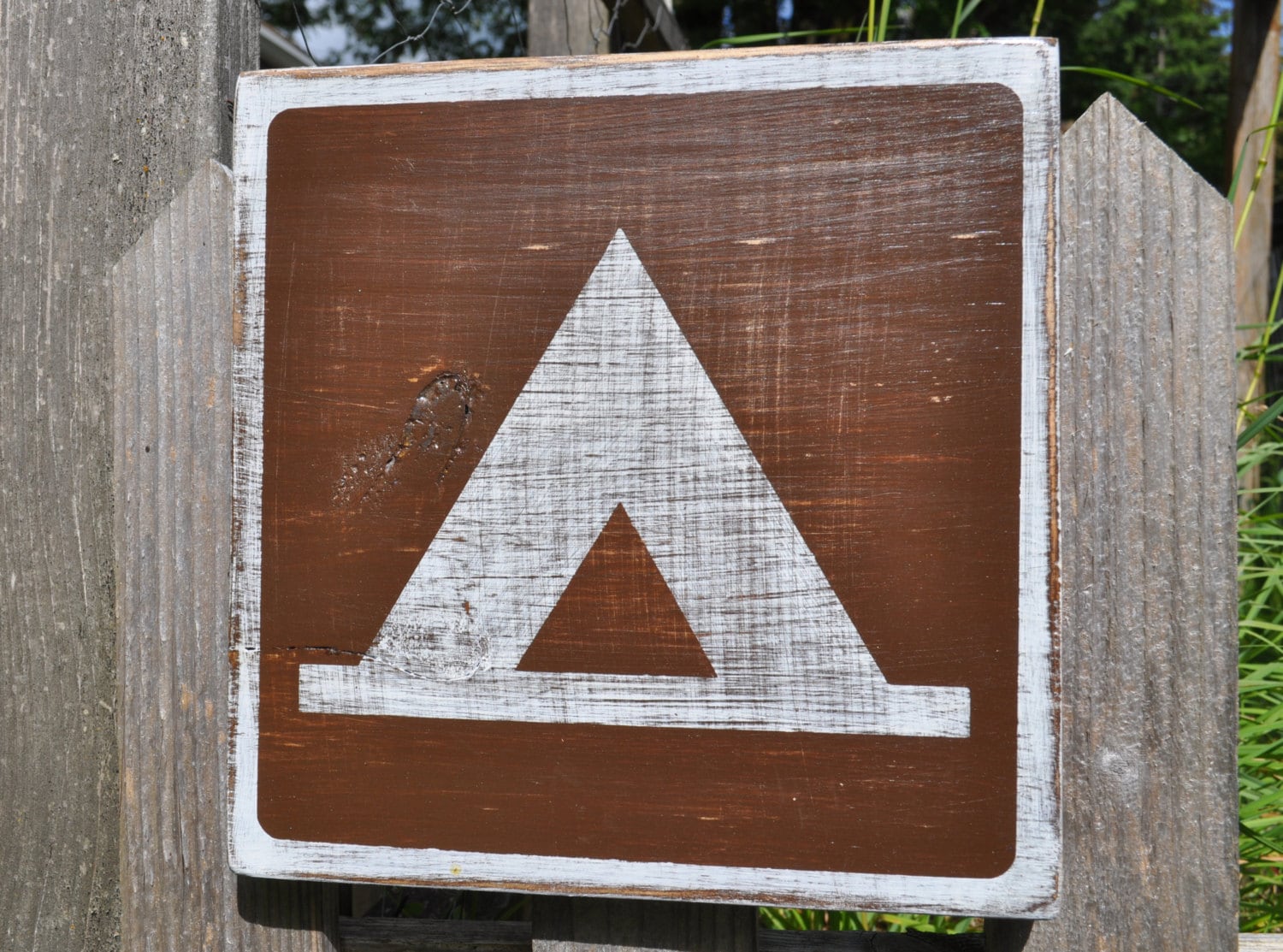 Tent Camping Sign