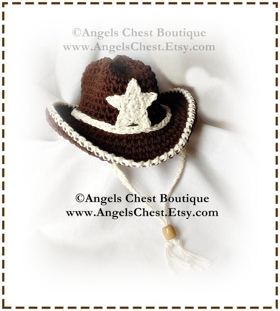 COWBOY Crochet Hat Pattern Size Newborn to Adult Boutique
