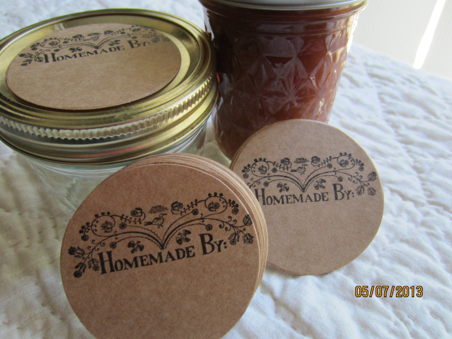 Mason Jar Stickers-Canning Jar Labels-Homemade By Circle