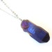 Purple Titanium Quartz Crystal Necklace
