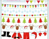 Christmas Garland Cute Digital Clipart for Invitations, Card Design, Scrapbooking, and Web Design Il_170x135