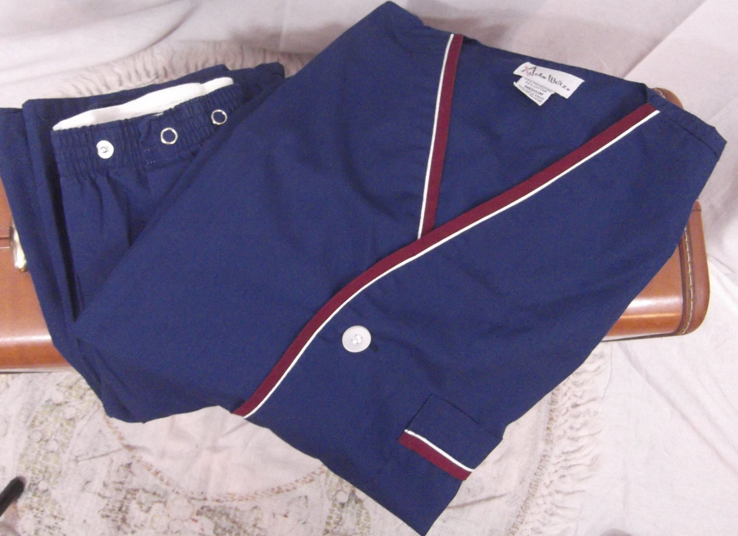 Mens pajama set summer pajamas by zasuvintage on etsy