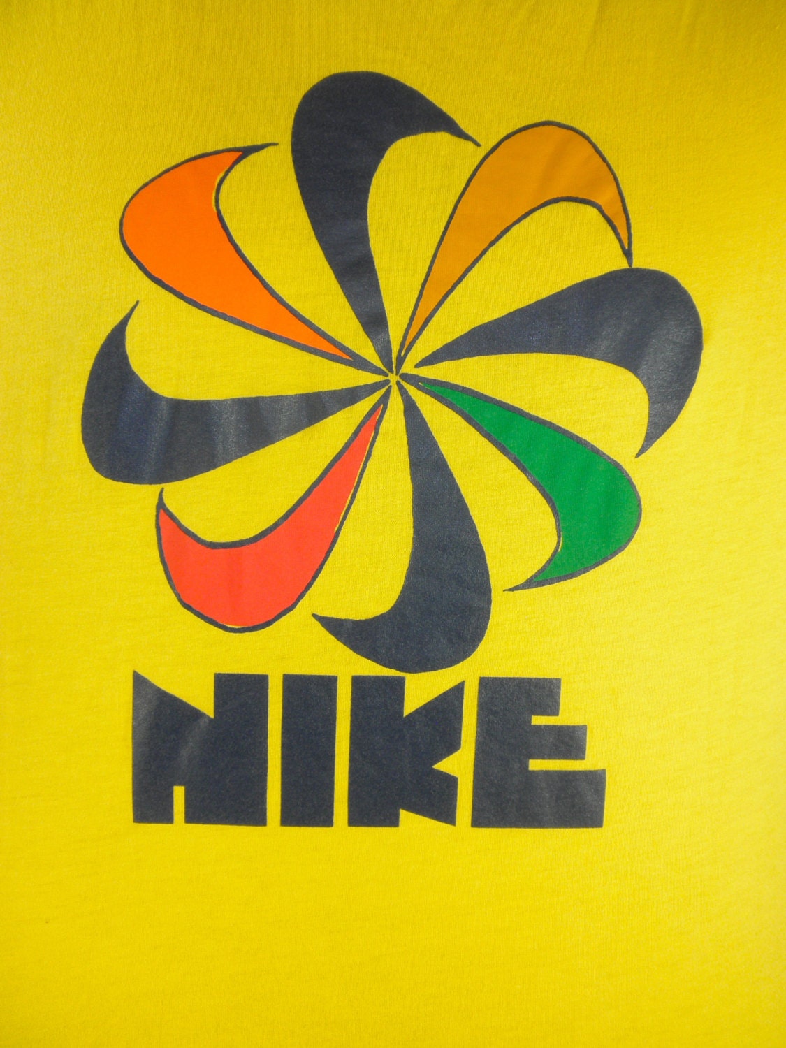 ORIGINAL 1970's Deadstock Nike Pinwheel Block Logo by DesertMoss