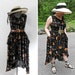 Vintage Elephant Grunge Dress Tribal Boho High Low Fishtail 1980s Bila Redesign