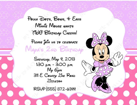 Minnie Mouse E Invitations 9