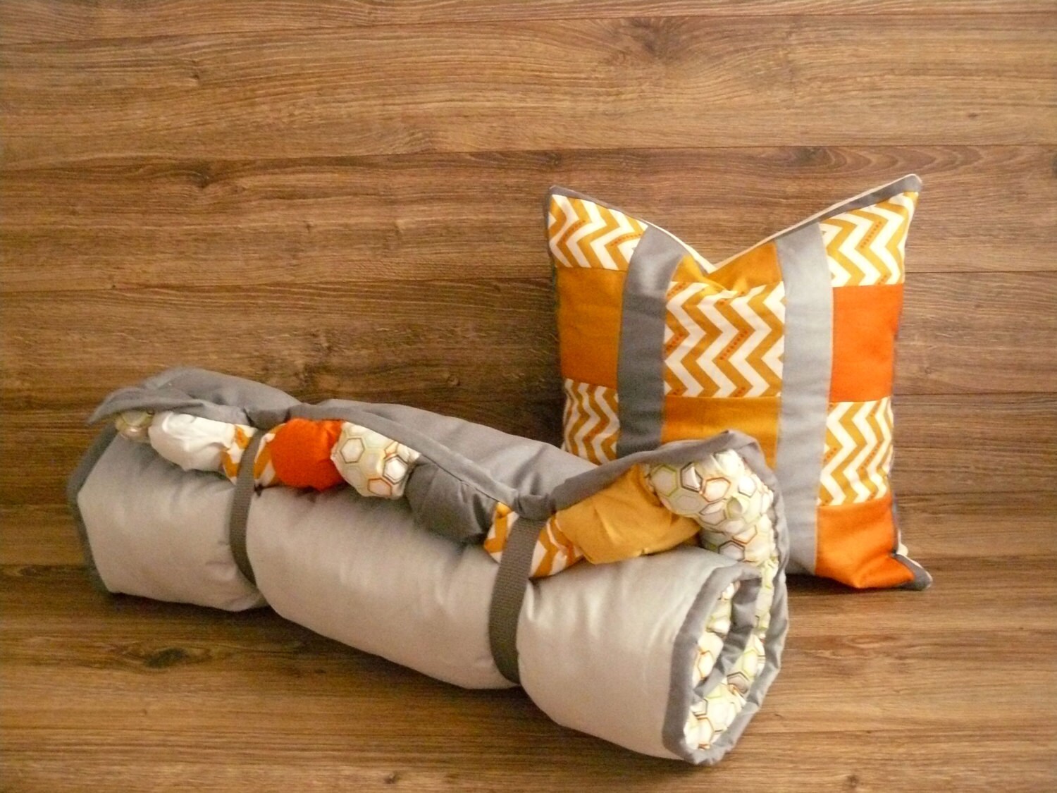 Nap Mat puff quilt travel blanket baby toddler pillow