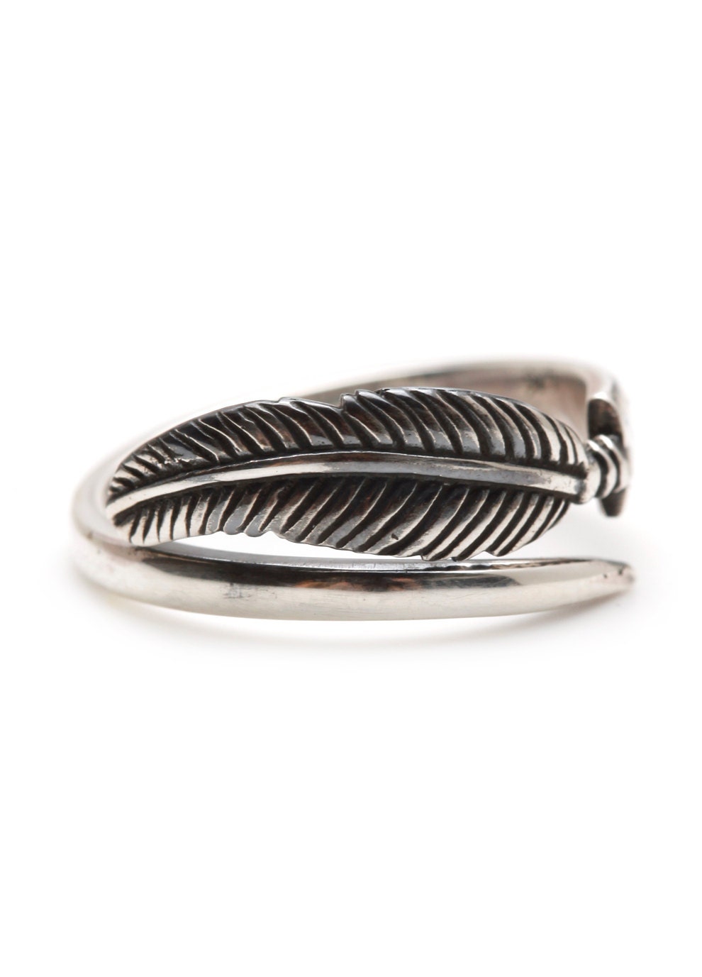 Silver Feather Ring Womens Sterling Rings by carpediemjewellery