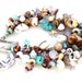 mermaid bracelet / maroon wire wrapped beads beachy nautical seashell beads jewelry beaded mermaid uniquenecks bracelet