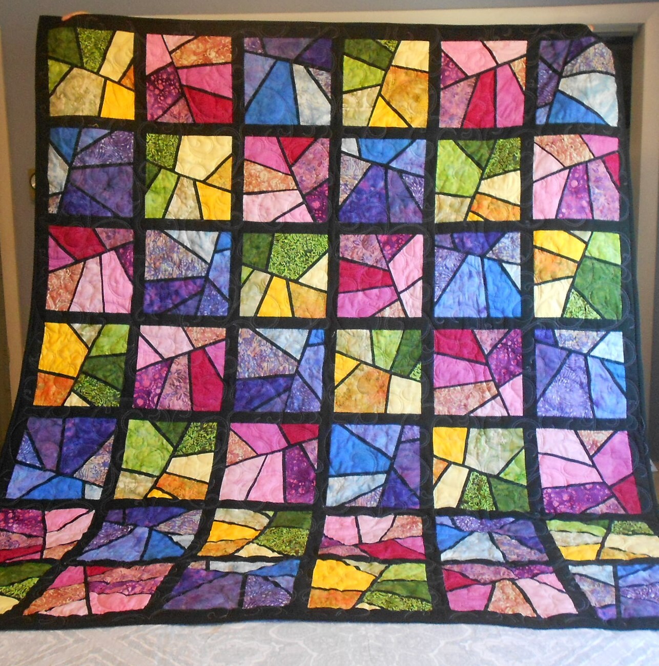 stained glass quilt