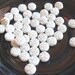 White w Gold Glass Coin Beads, 7mm (25)