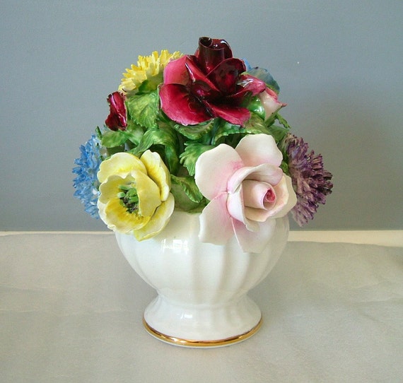 Radnor Bone China Flower Bouquet Hall Bros. by TheCrateintheCranny