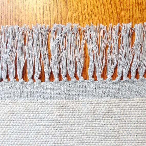 Handmade Woven Table Runner in Coastal Blue and by TheCoastalSoul