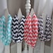 Jewel Tone Green Chevron Infinity Scarf in Cotton Jersey Knit