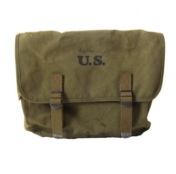 WW2 US Rubberized Canvas Musette Bag