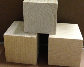 15 unfinished Solid wood blocks. DIY projects.