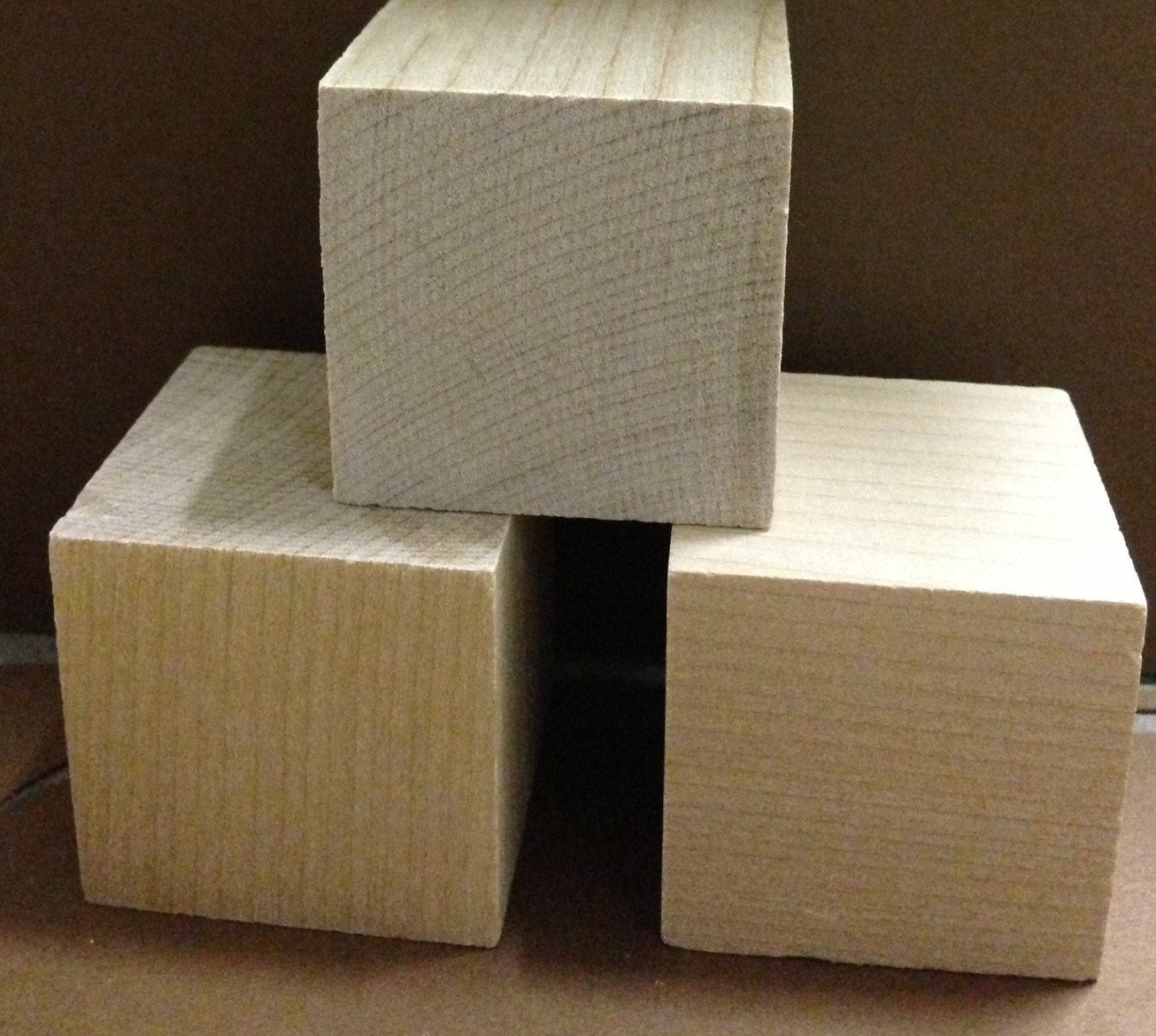 15 unfinished Solid wood blocks. DIY projects.