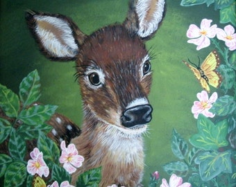 Popular items for deer painting on Etsy