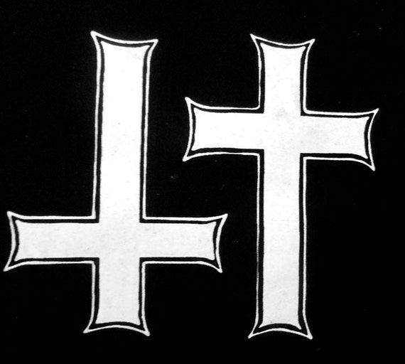 Upside Down Double Cross Void Punk DIY Patch