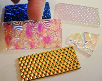 Wissmach Thin Black and Clear Mix (1 oz) Dichroic Fusible Glass Assortment