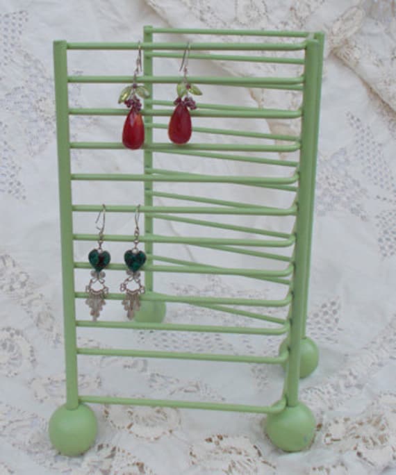 Vintage Metal CD Rack Repurposed and Upcycled for Earrings