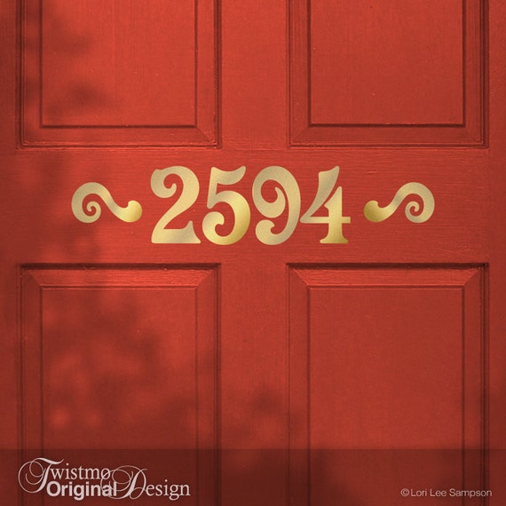House Number Custom Door Number Sticker Removable Vinyl Wall