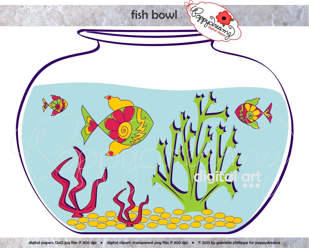 clipart fish in a bowl - photo #43