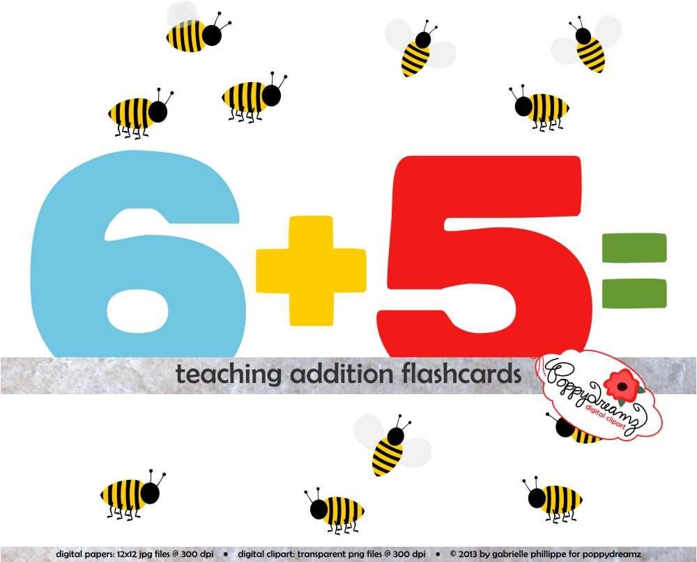 Worksheet Addition Flash Card addition flash cards etsy teaching digital flashcards school teacher clip art numbers bumble bees math pre k kindergarten