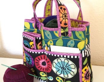 Quilted Crochet Caddy  Tote - patt ern no. 521 ...