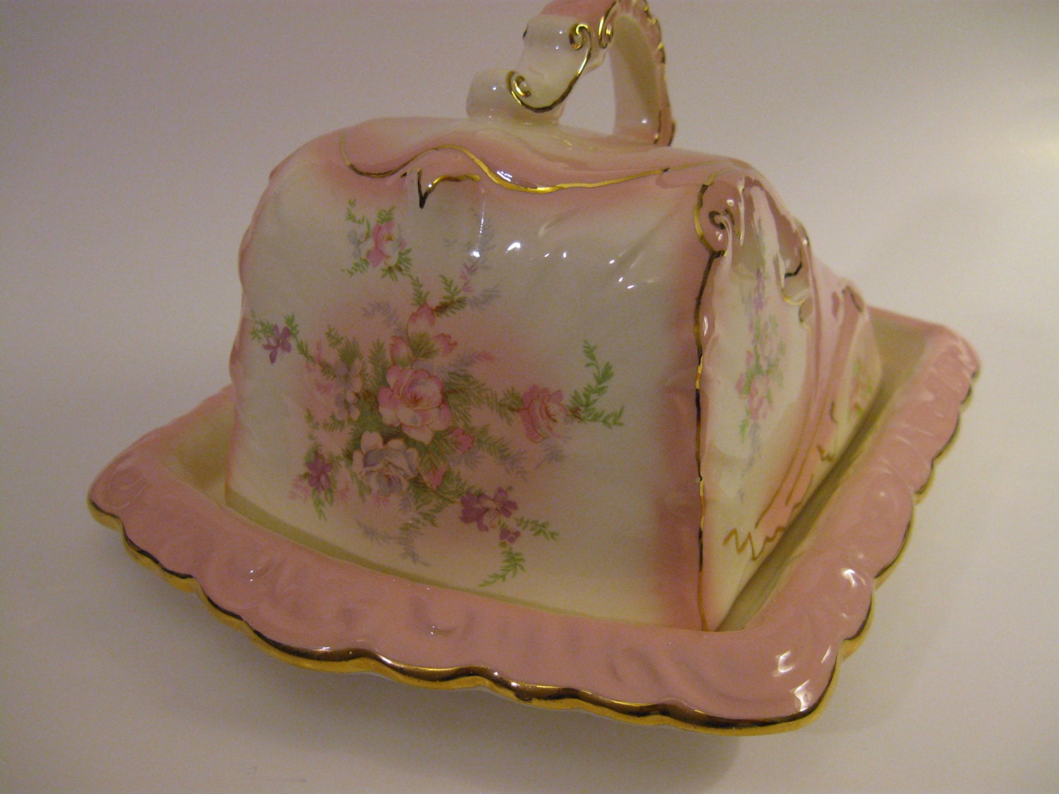 Antique Covered Cheese Keeper by stonecreekfinds on Etsy