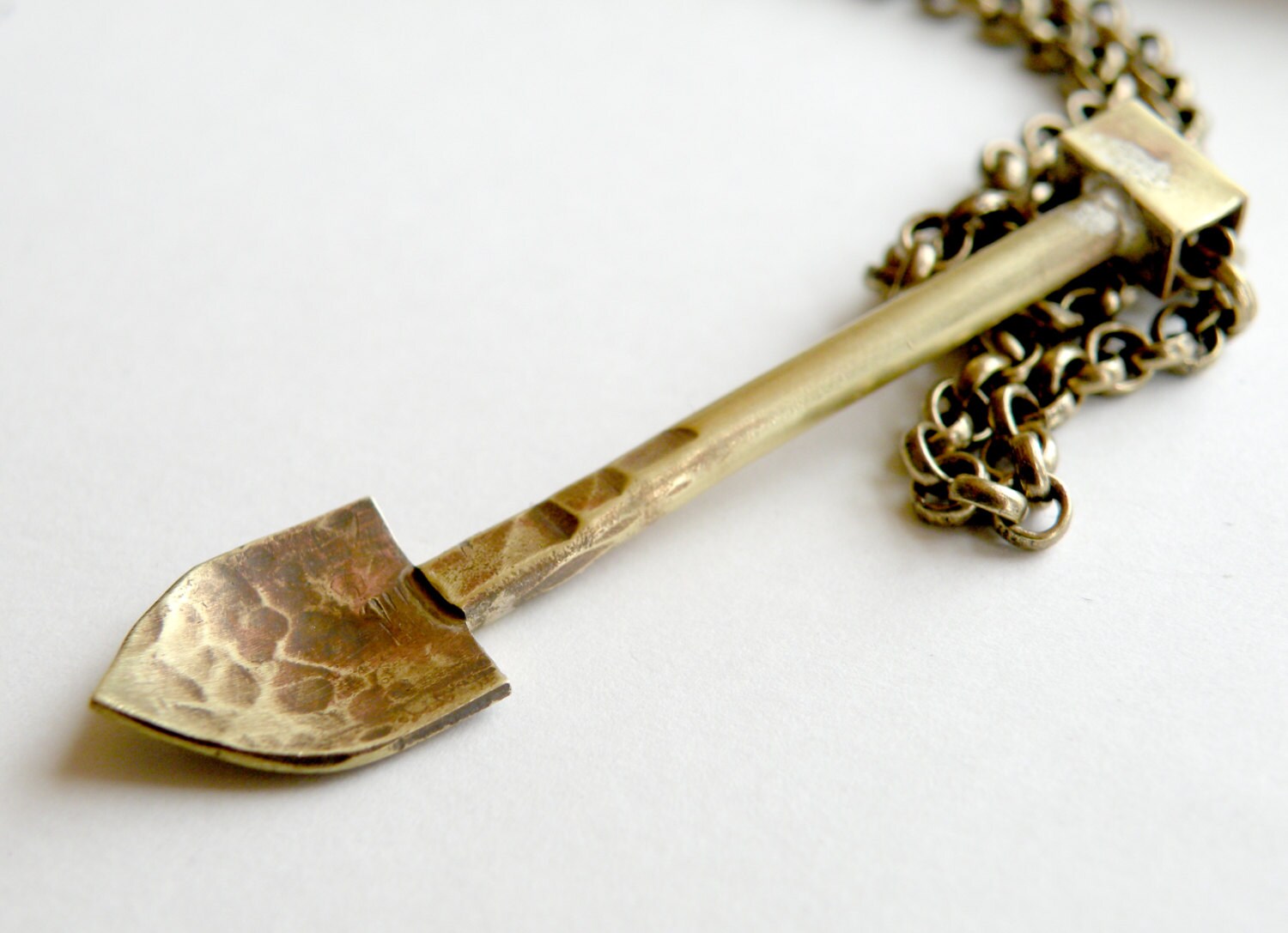 Brass Shovel Necklace